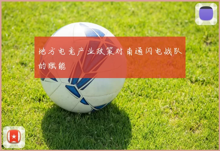 地方电竞产业政策对南通闪电战队的赋能